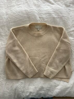 Olive Clothing — Speckled Cream Crewneck Sweater for Women